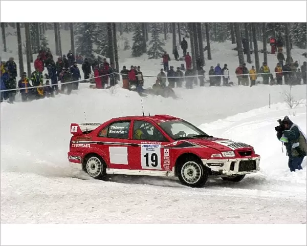 Thomas Radstrom (SWE) on the final day Swedish Rally. February 8-11th, 2001. DIGITAL IMAGE