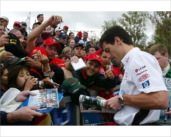 Formula One World Championship: Aussie fans get the autograph of Mark Webber Jaguar