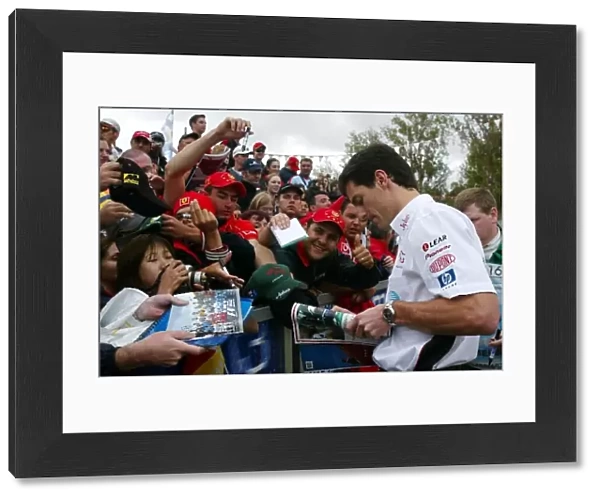 Formula One World Championship: Aussie fans get the autograph of Mark Webber Jaguar
