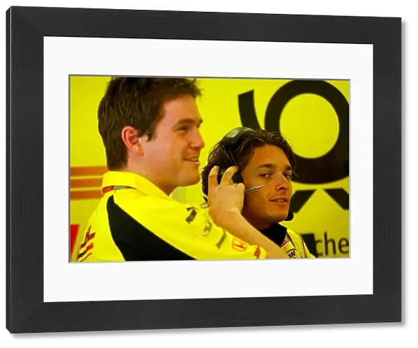 Formula One World Championship: Rob Smedley Jordan Race Engineer with Giancarlo Fisichella Jordan