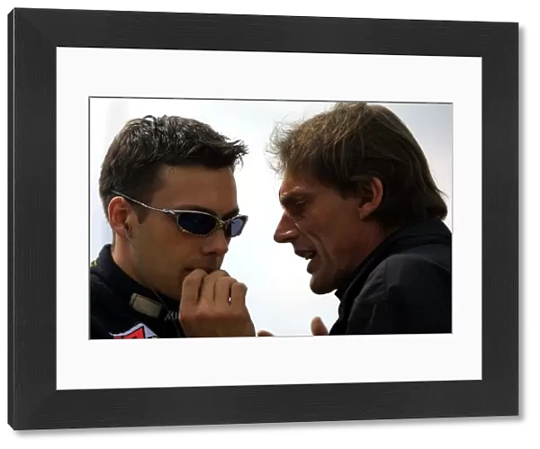 German Formula Three Championship: Gary Paffett Team Rosberg, talks to his engineer and later took victory
