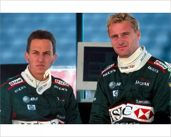 Formula One Testing: Luciano Burti and Eddie Irvine Jaguar