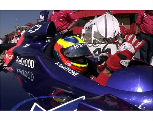 Felipe Giaffone, (BRA), puts on his gloves prior to practice for the Yamaha 400