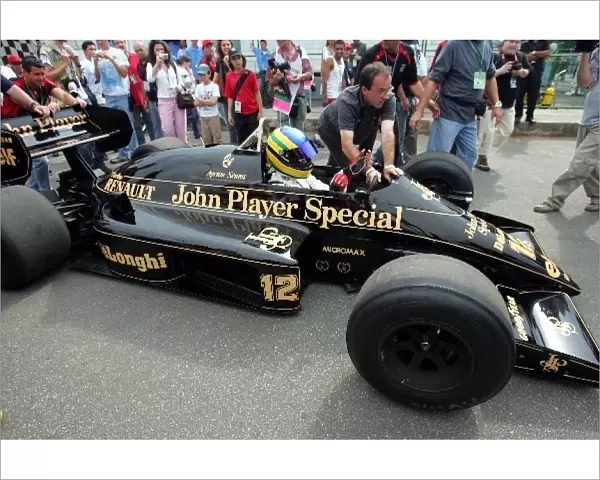 Formula One World Championship: Bruno Senna nephew of the late Ayrton Senna drives one of his uncles old Lotus 98T s