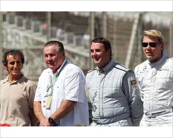 Formula One World Championship: World Champions Alain Prost; Alan Jones; Nigel Mansell and Mika Hakkinen celebrate 60 years of the Formula One