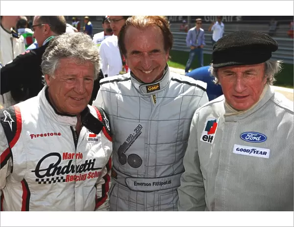 Formula One World Championship: Mario Andretti with Emerson Fittipaldi and Jackie Stewart