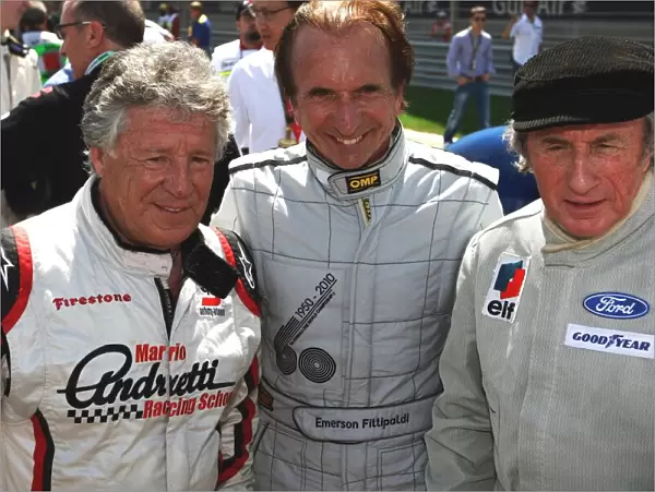 Formula One World Championship: Mario Andretti with Emerson Fittipaldi and Jackie Stewart