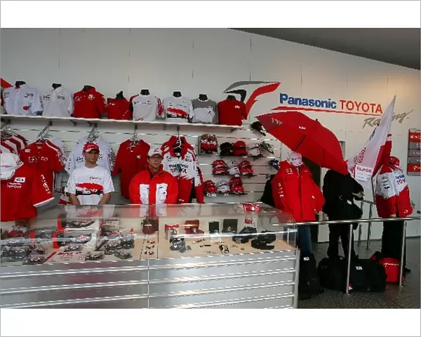 Formula One World Championship: The Toyota merchandise stall