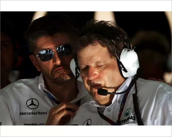 Formula One World Championship: Nick Fry Mercedes GP Chief Executive Officer with Norbert Haug Mercedes Sporting Director