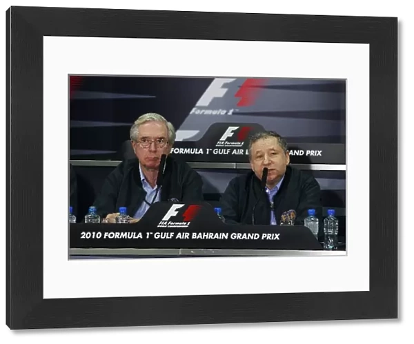 Formula One World Championship: Nick Craw FIA Senate President and Jean Todt FIA President in a FIA Press Conference