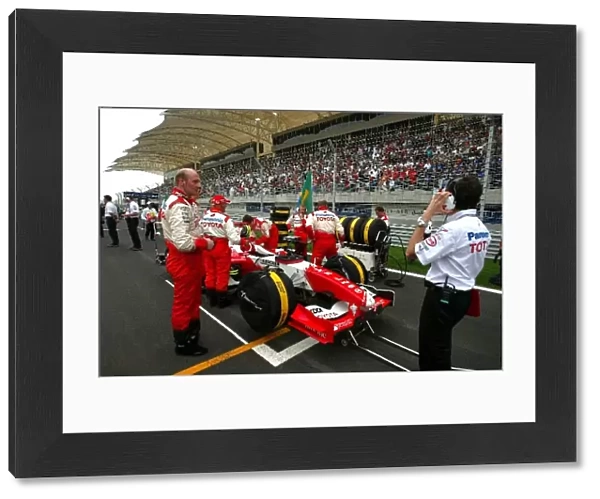 Formula One World Championship: The car of Cristiano da Matta Toyota on the grid