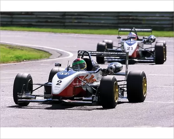 British Formula Three Championship: Race winner Alan Van Der Merwe Carlin Motorsport leads Michael Keohane Carlin Motorsport