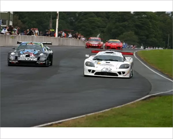 British GT Championship: Chris Maries  /  Mike Newton, Graham Nash Motorsport leads into the first corner, British GT Championship, Oulton Park, England