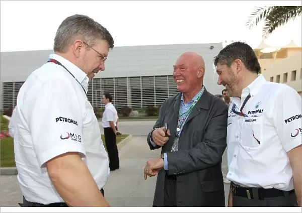 Formula One World Championship: Ross Brawn Mercedes GP Team Principal with Jean-Claude Biver, CEO Hublot watches and Nick Fry Mercedes GP Chief