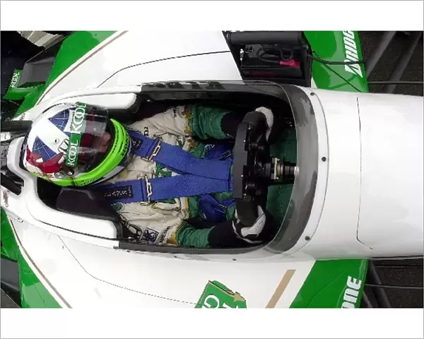 Dario Franchitti (GBR), waits to qualify for the Bridgestone Potenza 500