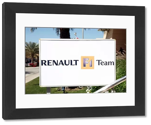 Formula One World Championship: Renault sign in the paddock