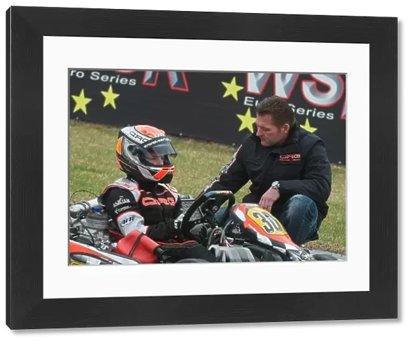 WSK Euro Series KF3: Max Verstappen CRG with his father Jos Verstappen