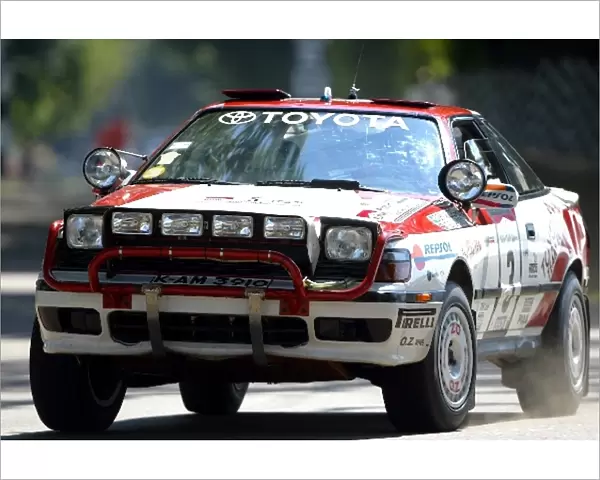 Goodwood Festival of Speed: Ove Andersson drives away from the start in a 1990 Toyota Celica GT4