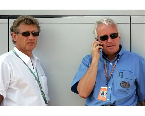 Formula One World Championship: Hermann Tilke F1 Track Designer and Charlie Whiting FIA Race Director and Safety Delegate