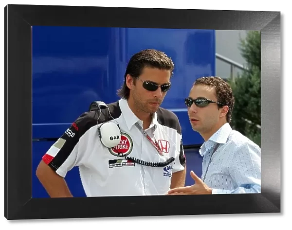 Formula One World Championship: Guido Piedade PA to David Richards talks with Nicolas Todt