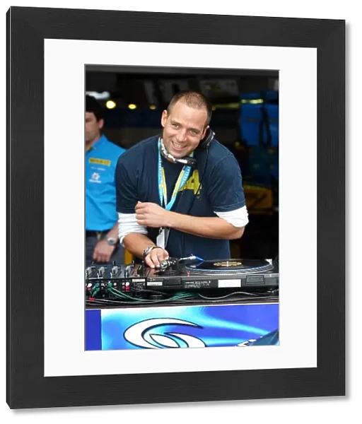 Formula One World Championship: DJ Tom Novy brings the pitlane to life from the Renault garage, pumping out phat tunes from his wheels of steel