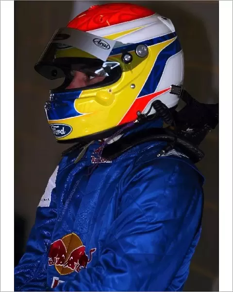 Formula Three Testing: Bryan Sellars tests the HANS device for size