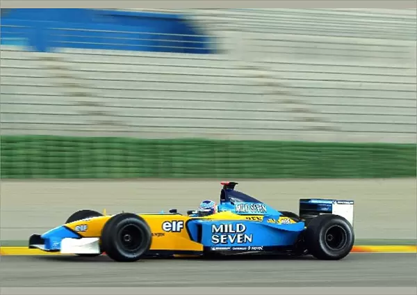 Formula One World Championship: Jarno Trulli tests the rapidly improving Renault R202