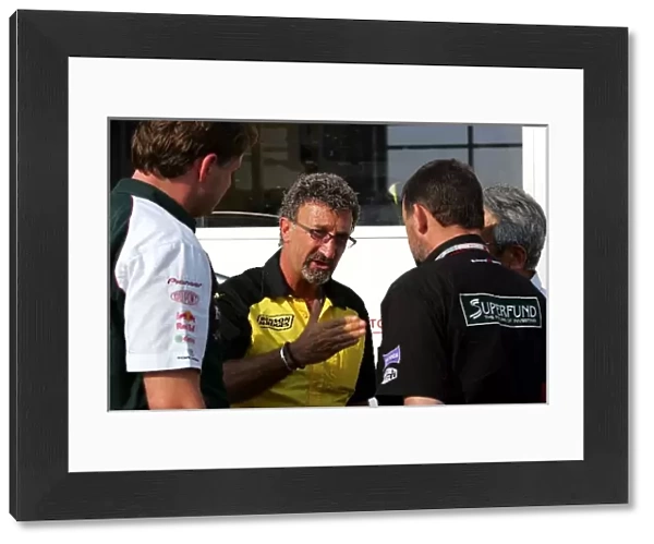 Formula One World Championship: David Pitchforth Jaguar, Eddie Jordan Jordan Team Owner and Paul Stoddart Minardi Team Owner