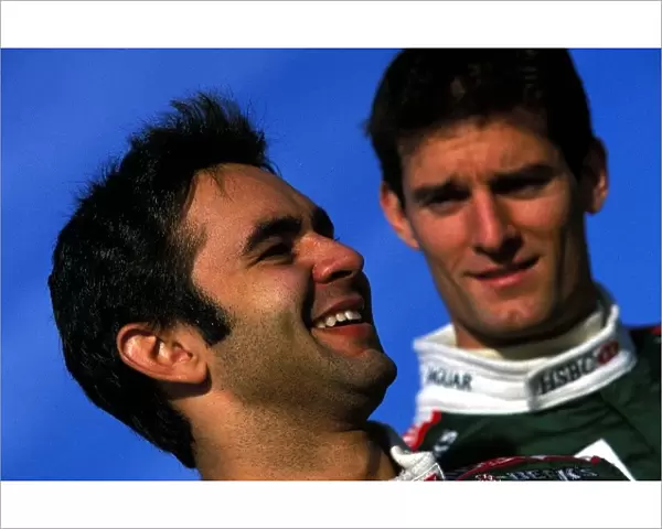 Formula One Testing: 2003 Jaguar drivers Antonio Pizzonia and Mark Webber