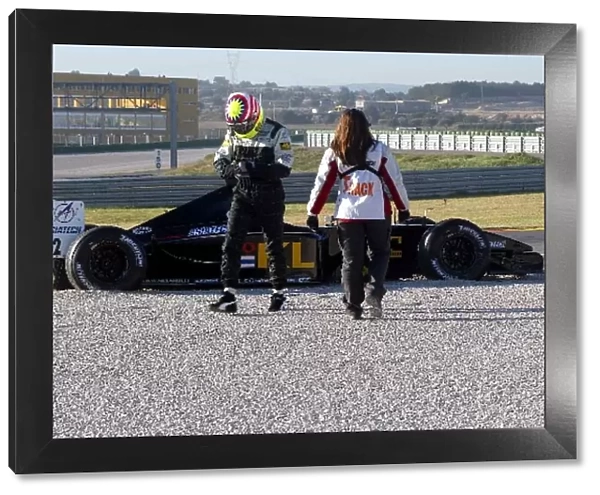 Formula One World Championship: Alex Yoong walks from his stranded Minardi PS02