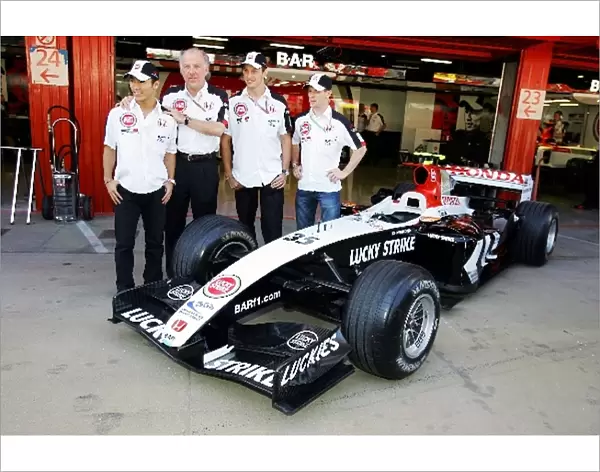 Formula One World Championship: Takuma Sato BAR; David Richards BAR Team Principal; Jenson Button BAR; Anthony Davidson BAR Test Driver
