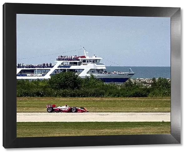 Fans watch from a cruise ship on Lake Erie at the Marconi Grand Prix of Cleveland