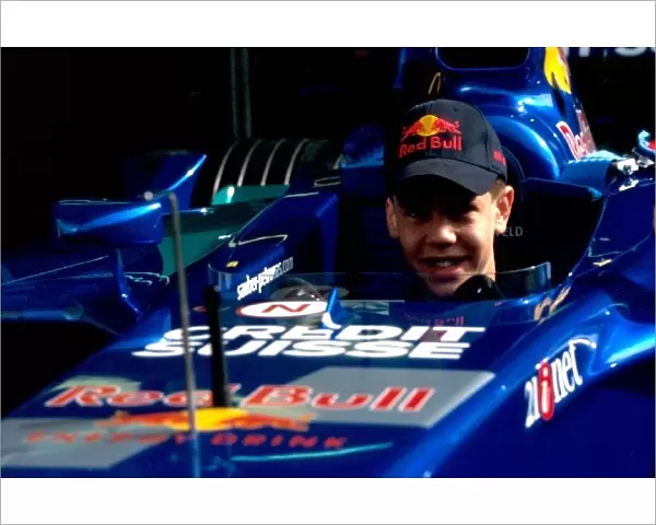 Formula One World Championship: Sebastian Vettel, Red Bull Junior Team, in the cockpit of the Sauber Petronas C21