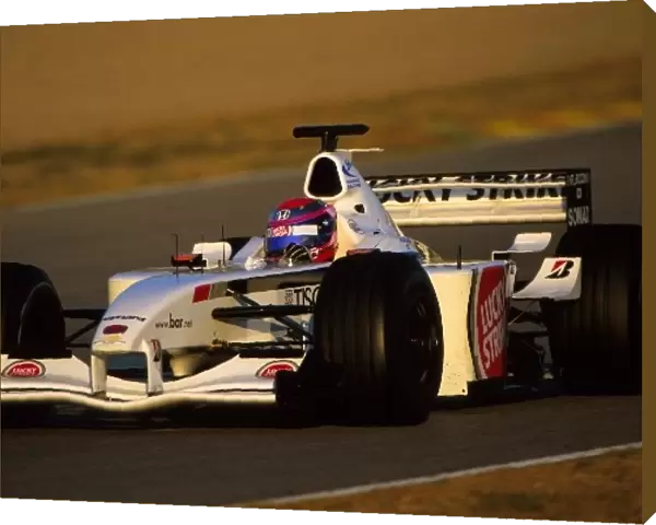 Formula One Testing: French Formula Three Champion Ryo Fukuda tests the BAR Honda 003
