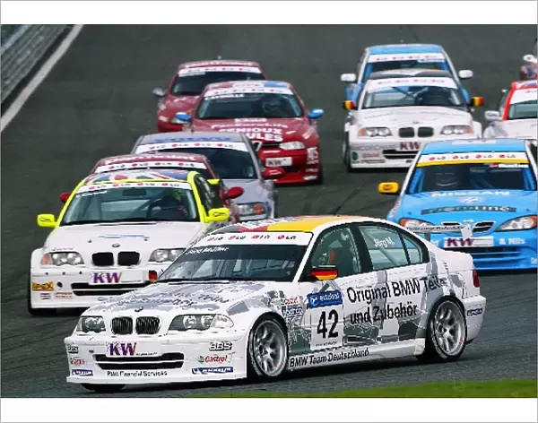 European Touring Car Championship: Jorg Muller, BMW 320, leads at the start of race 2