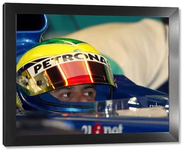 Formula One Testing: Felipe Massa sits in the cockpit of his Sauber Petronas C21