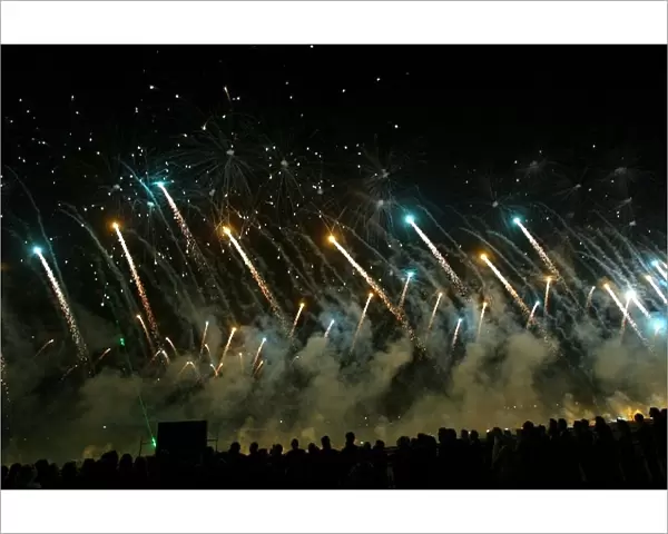 A1 Grand Prix Launch: Guests watch fireworks during the launch