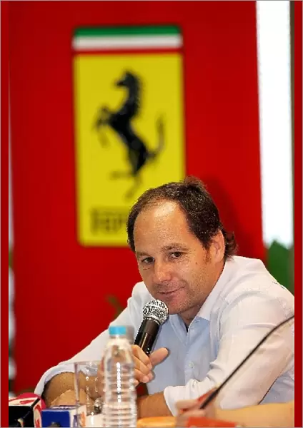 Shanghai Circuit Opening: Gerhard Berger was reunited with a Ferrari to drive demonstration laps in the Ferrari F2003-GA