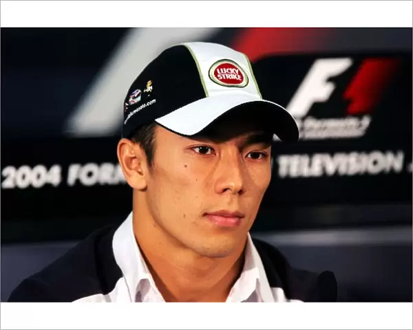 Formula One World Championship: Takuma Sato BAR in the FIA Press Conference