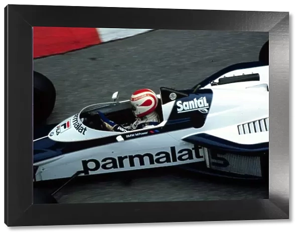 1983 MONACO GP. Nelson Piquet drives his Brabham BMW Turbo to 2nd position in Monaco