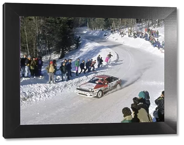 1991 World Rally Championship. Monte Carlo Rally, Monaco. 24-30 January 1991. Carlos Sainz  /  Luis Moya (Toyota Celica GT-4), 1st position. World Copyright: LAT Photographic Ref: 35mm transparency 91RALLY17
