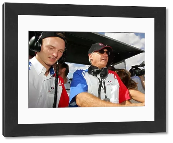 A1 Grand Prix: Jean-Paul Driot and A1 Team France mechanics celebrate victory