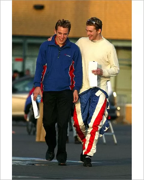 A1 Grand Prix: L to R: Robbie Kerr A1 Team Great Britain and Scott Speed A1 Team USA