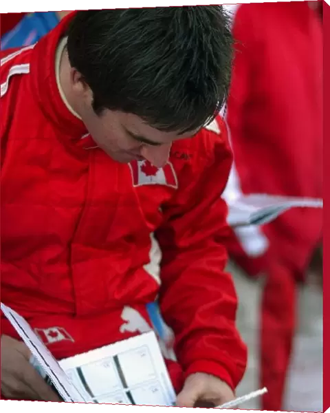 A1 Grand Prix: Sean McIntosh A1 Team Canada signs an autograph for a fan