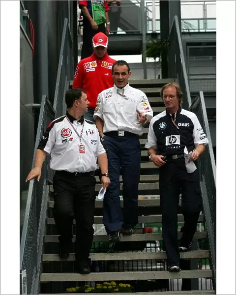 Formula One World Championship: Team representatives leave the team meeting