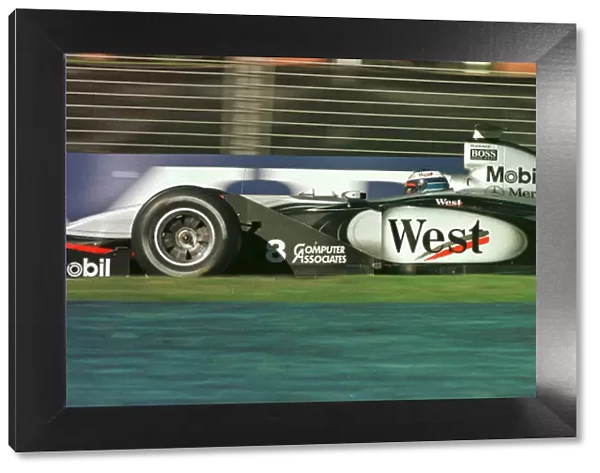 1998 AUSTRALIAN GP. Mika Hakkinen, McLaren Mercedes, wins the race in Melbourne. Photo: LAT