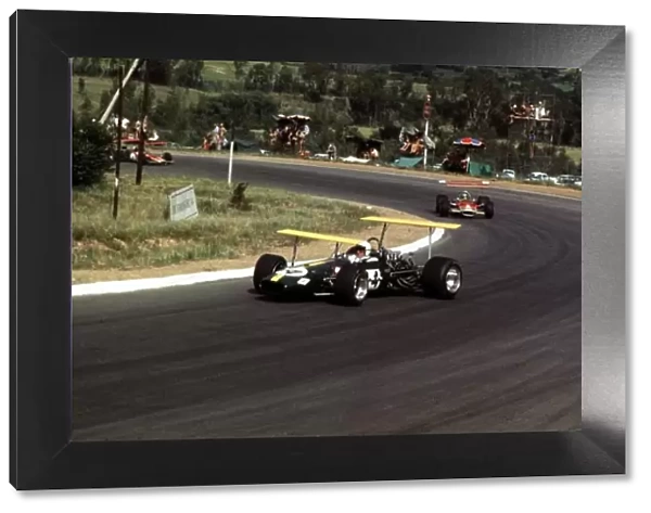 J. Brabham & J. Rindt South African Grand Prix, Kyalami, 27 Feb - 1 Mar 69 World LAT Photographic Tel: +44(0) 181 251 3000 Fax: +44(0) 181 251 3001 Ref: 69 SA 57