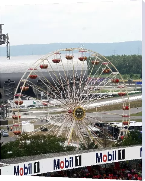 Formula One World Championship: An aerial view of the stadium section and big wheel
