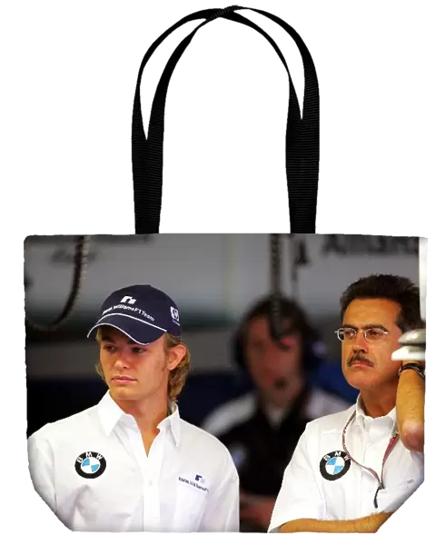 Formula One World Championship: Nico Rosberg ART  /  Williams Test Driver with Dr Mario Theissen BMW Motorsport Technical Director
