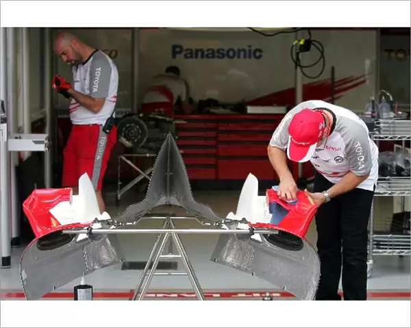 Formula One World Championship: The Toyota team prepare